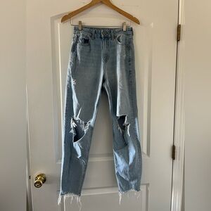 American Eagle Strigid Curvy Mom Jean Light Wash